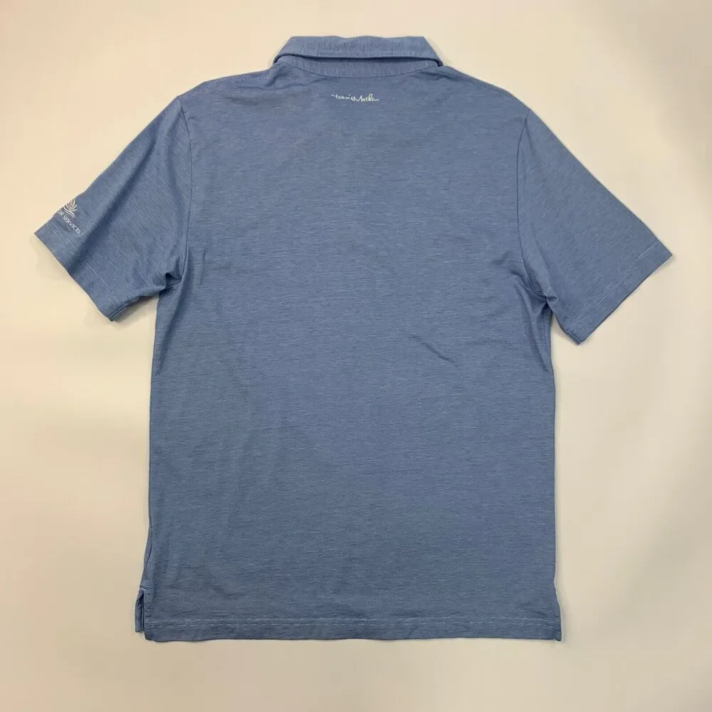 Travis Mathew Polo Shirt Mens M Medium Regatta Blue Pima Cotton Blend Golf